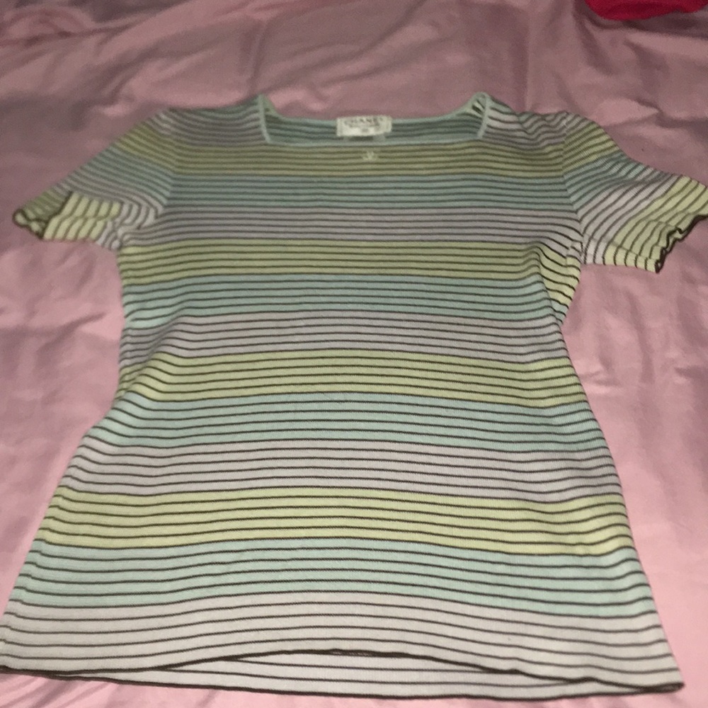 AUTHENTIC DOUBLE CC LOGO CHANEL TOP